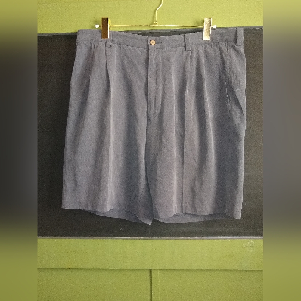 Tommy Bahama Charcoal Pleated Front Shorts